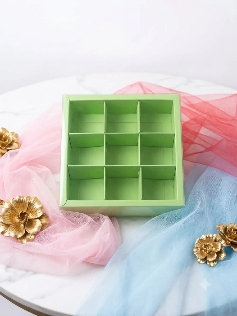 9 Cavity Pastel Green box 10 pc