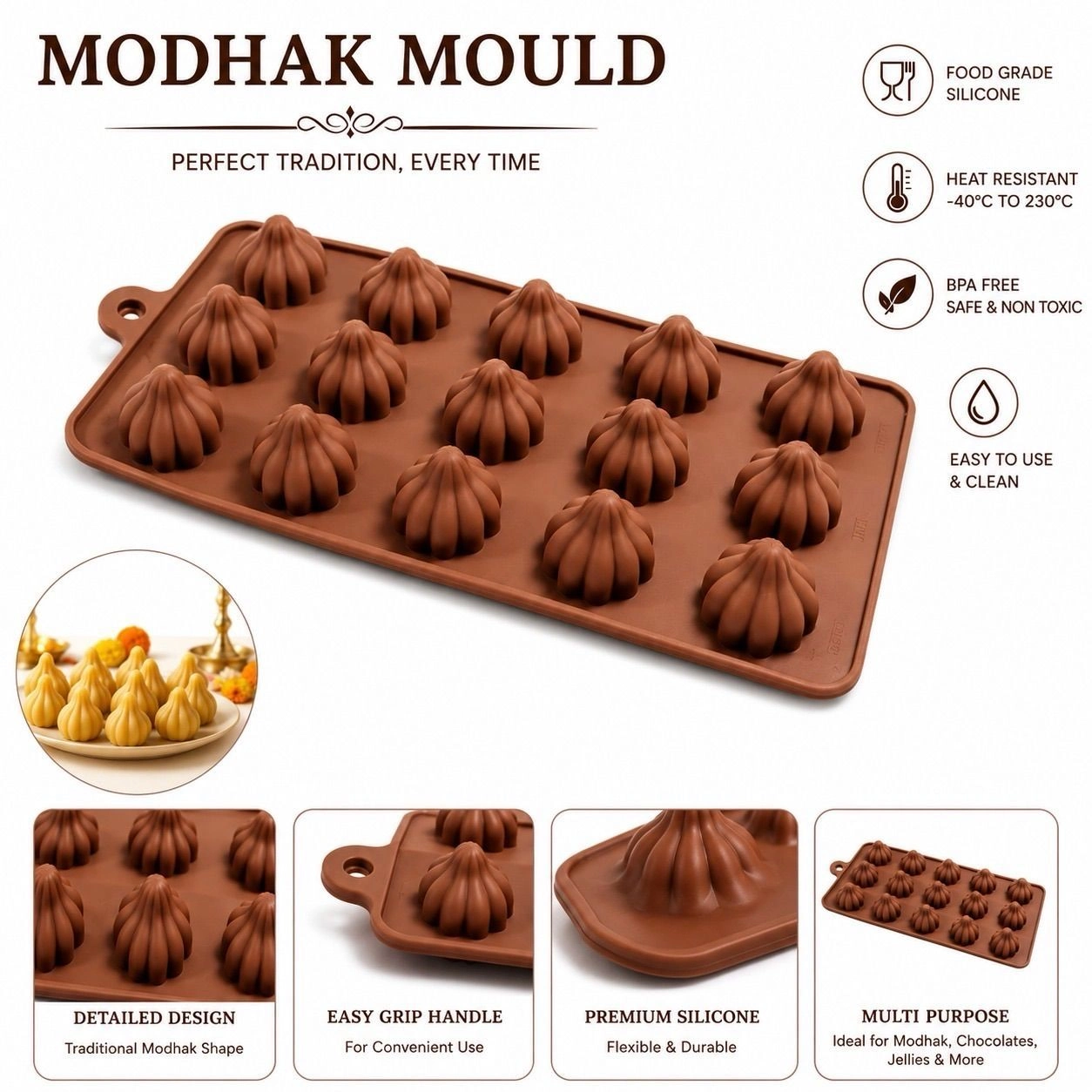 15 Cavity Modak Mould 2