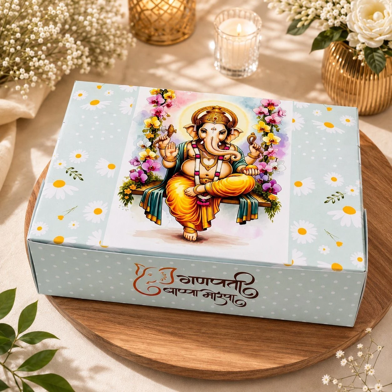 Ganpati special Edition Chocolate / Mithai Box 4 Cavity (10 pc) 1