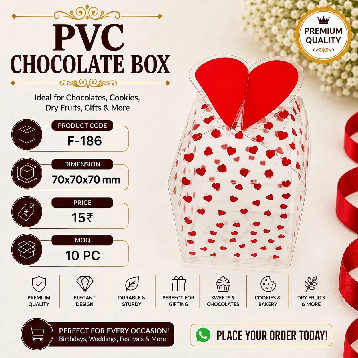 Pvc Chocolate Box F-186