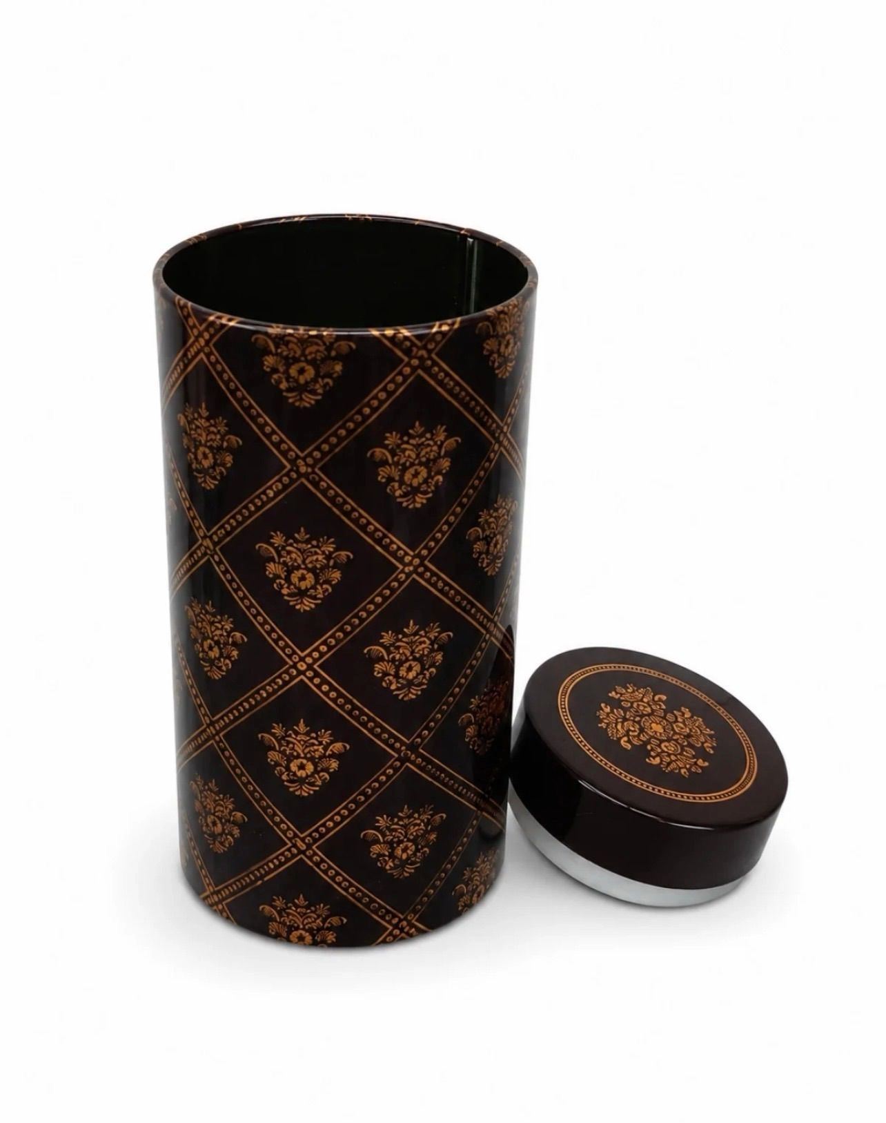 Tall Tin Jar Brown (3 x 6 inch) 2