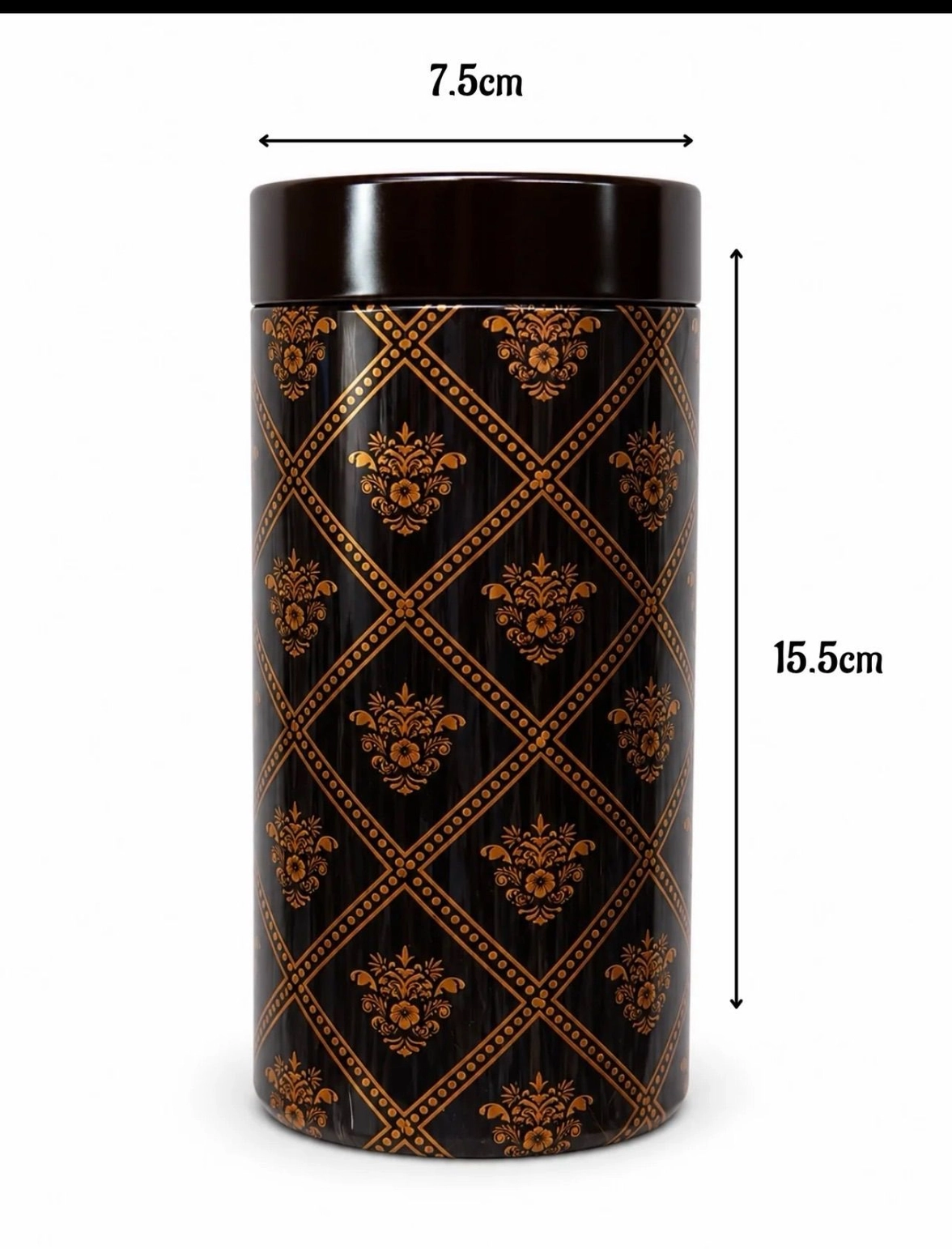 Tall Tin Jar Brown (3 x 6 inch) 3