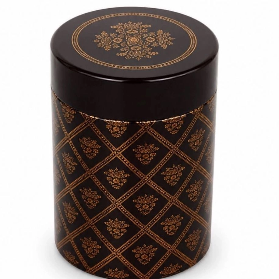 Small Tin jar Brown  (4 x 6inch) 1