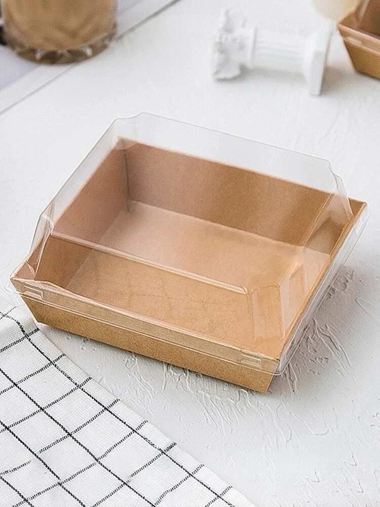 Bake & Serve Square Box with Lid Brown  10 pc 1