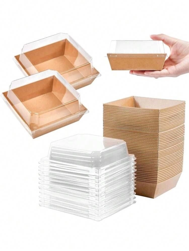 Bake & Serve Square Box with Lid Brown  10 pc 2