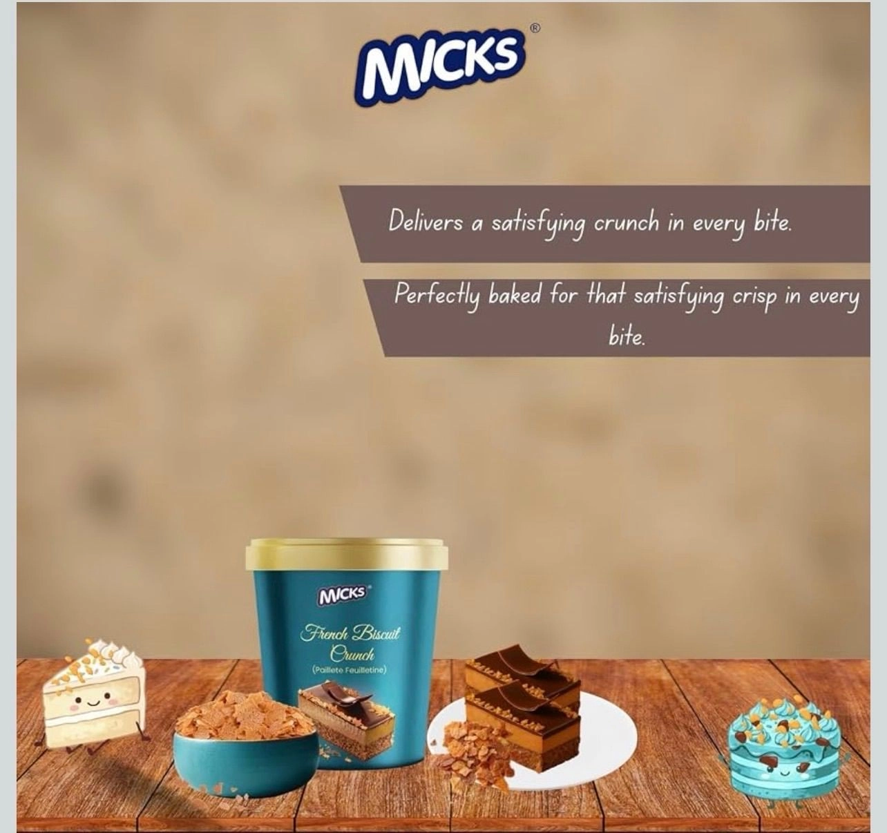 MICKS French Biscuit Crunch (PAILLETE FEUILLETINE) 200 GMS, Crunchy 3