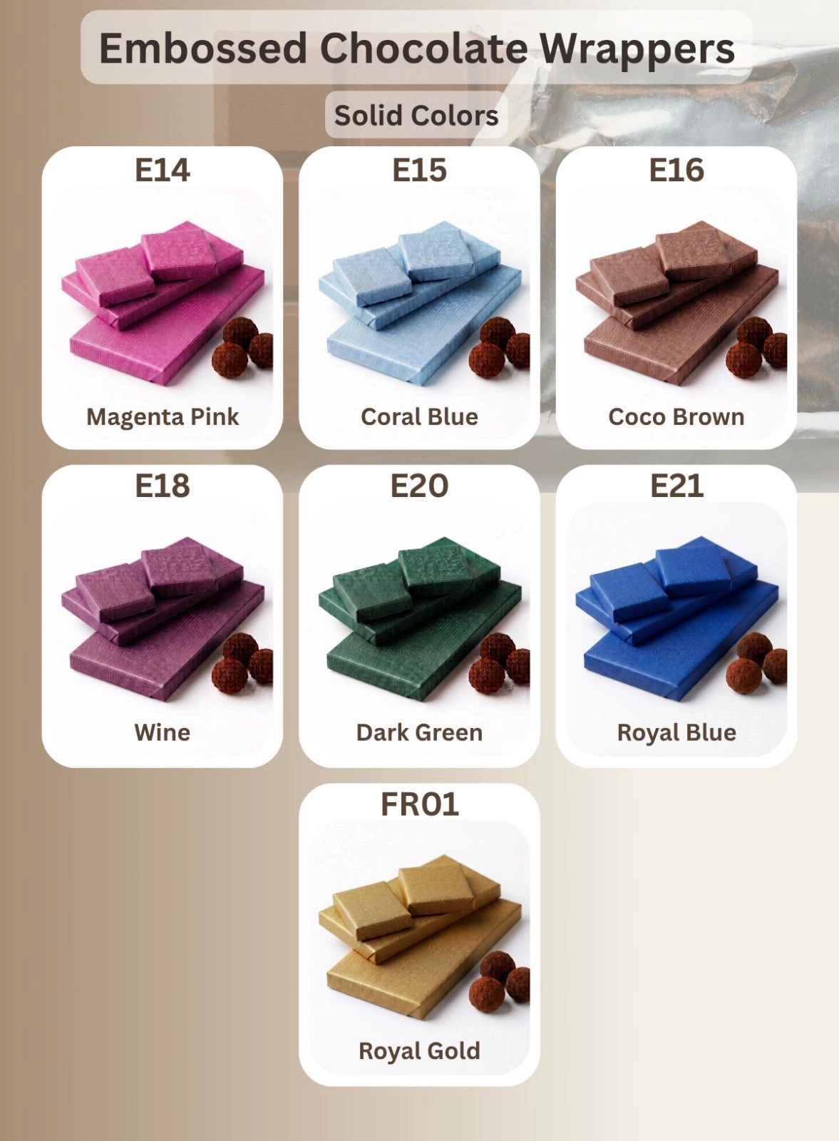 Embossed Chocolate Wrappers 1