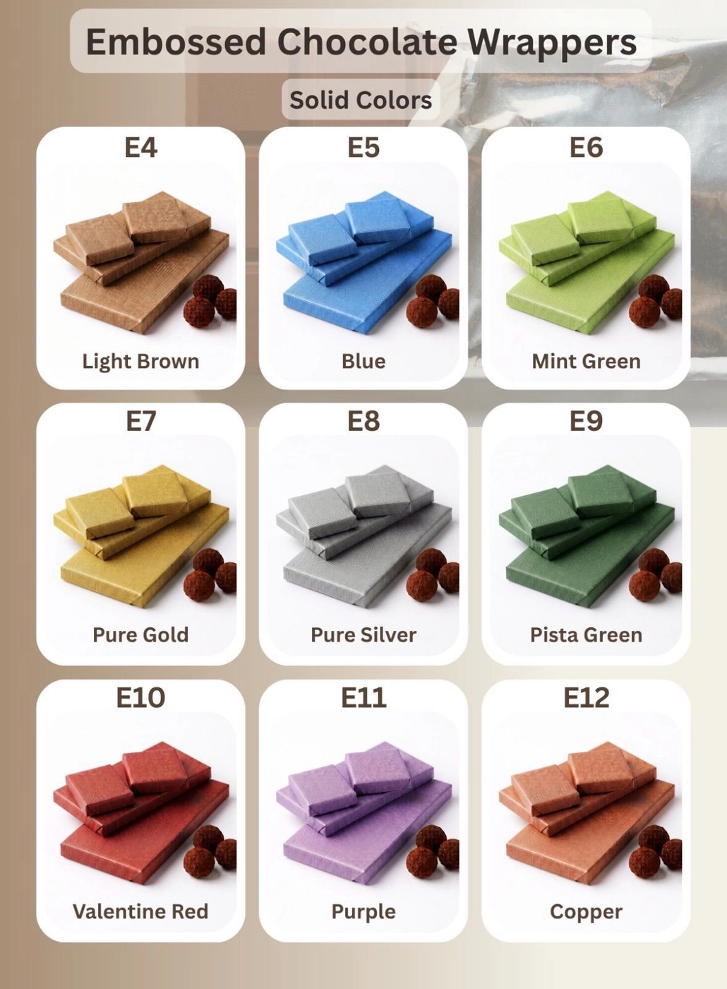 Embossed Chocolate Wrappers 2