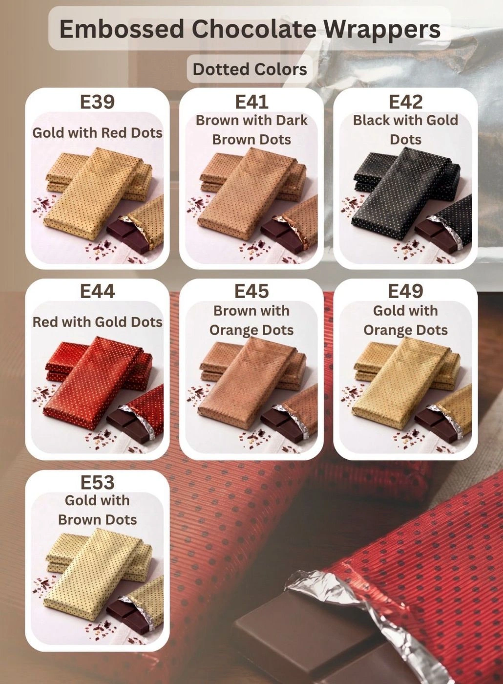 Polka Dot Bar Chocolate Wrappers 2