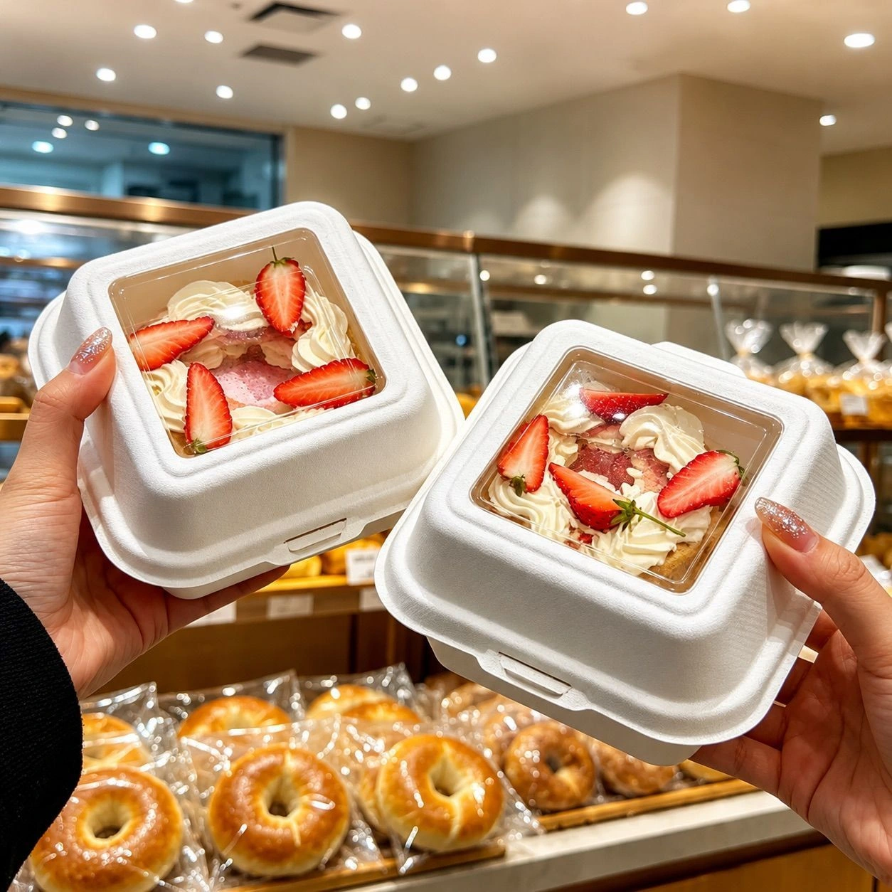 Bento Box Square with Window 10 pc 1
