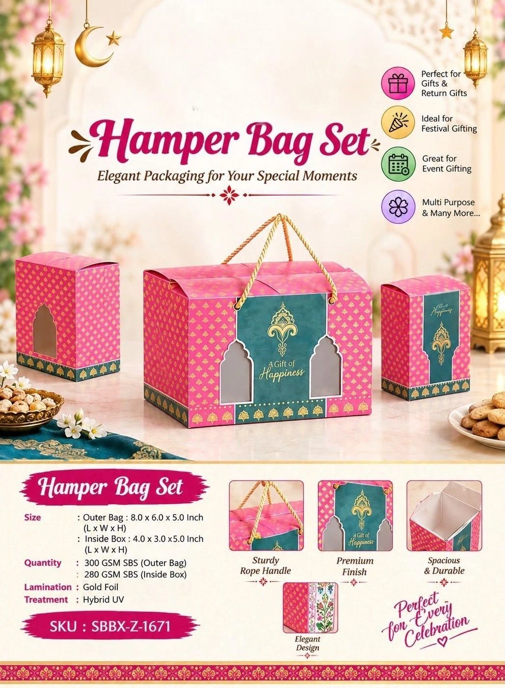 Hamper Bag (Set Of 3) Design 6