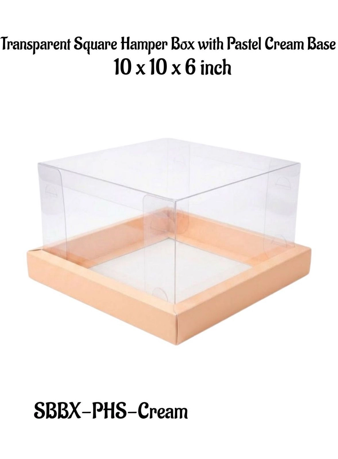 Transparent Hamper Box Cream 1