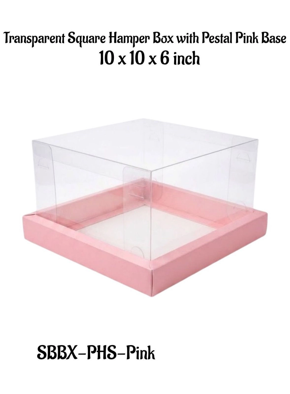 Transparent Hamper Box pastel Pink 1
