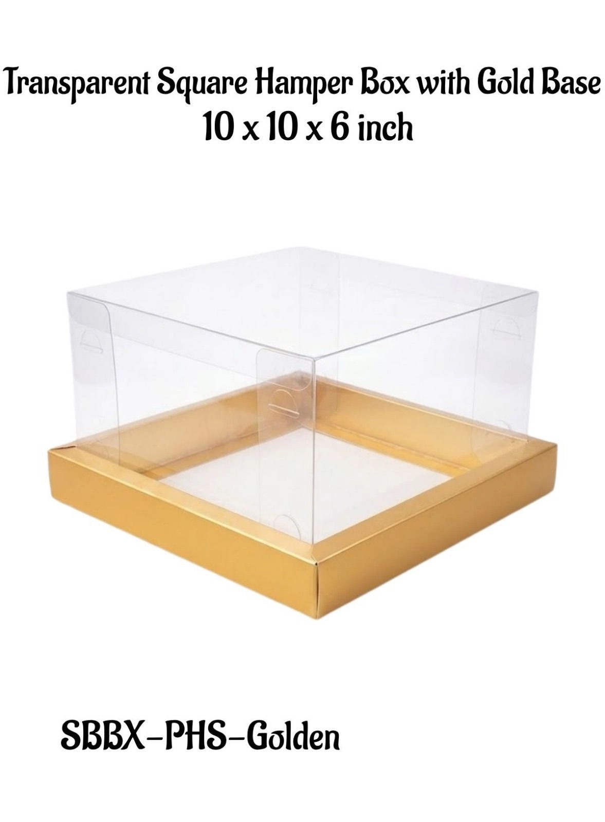 Transparent Hamper.Box Golden 1