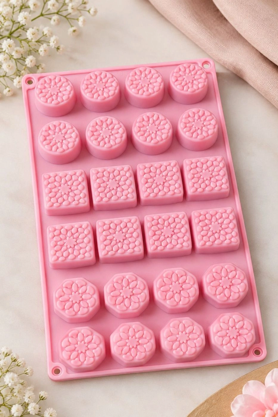 24 Cavity Geometric Shape silicon Mould 1