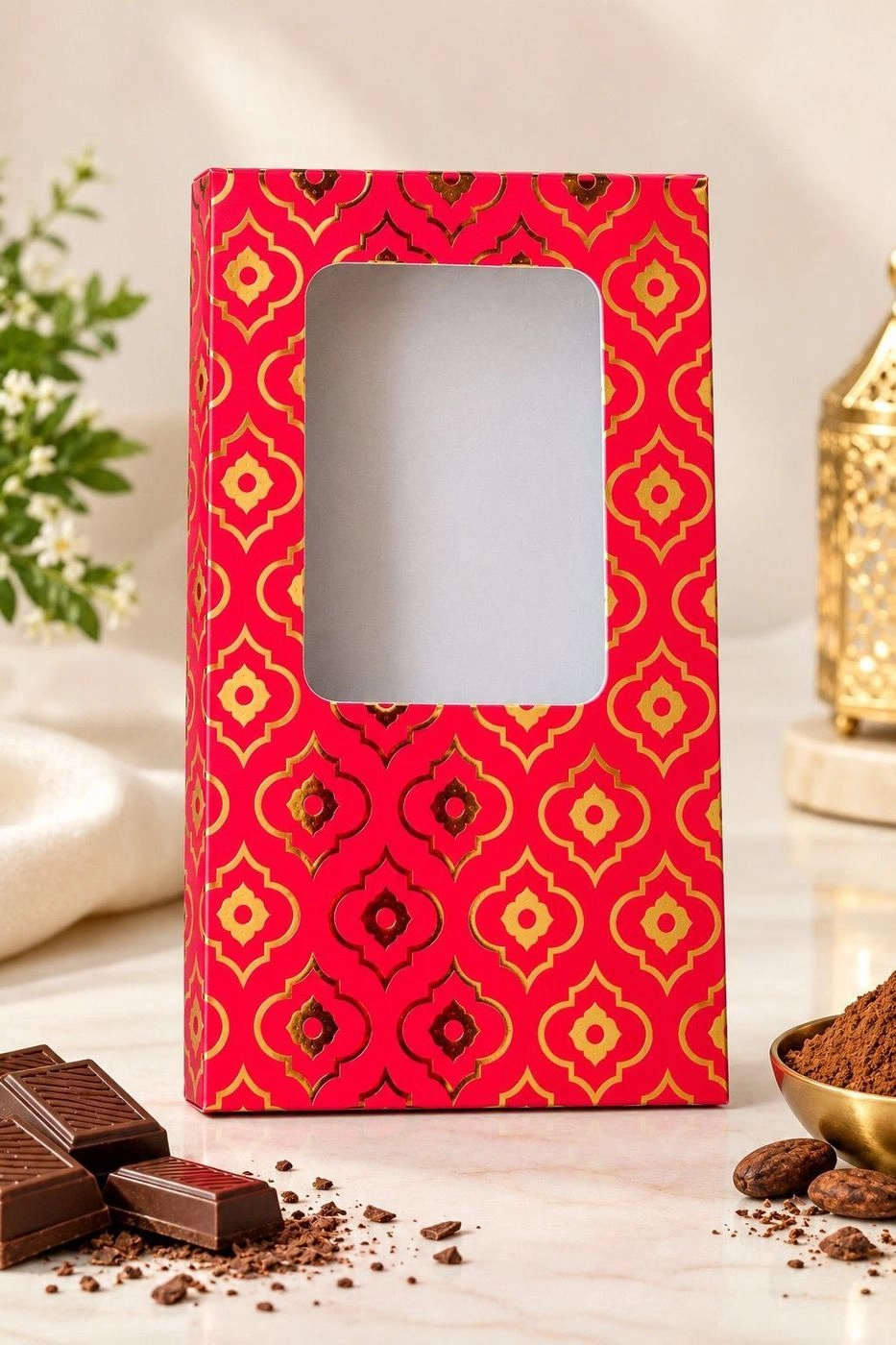 Premium Bar Chocolate Box (Big) Coral Pink