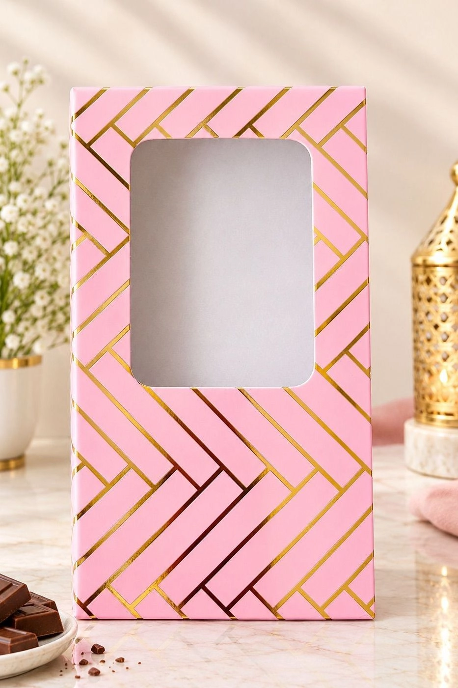 Premium Bar Chocolate Box (Big) Pink