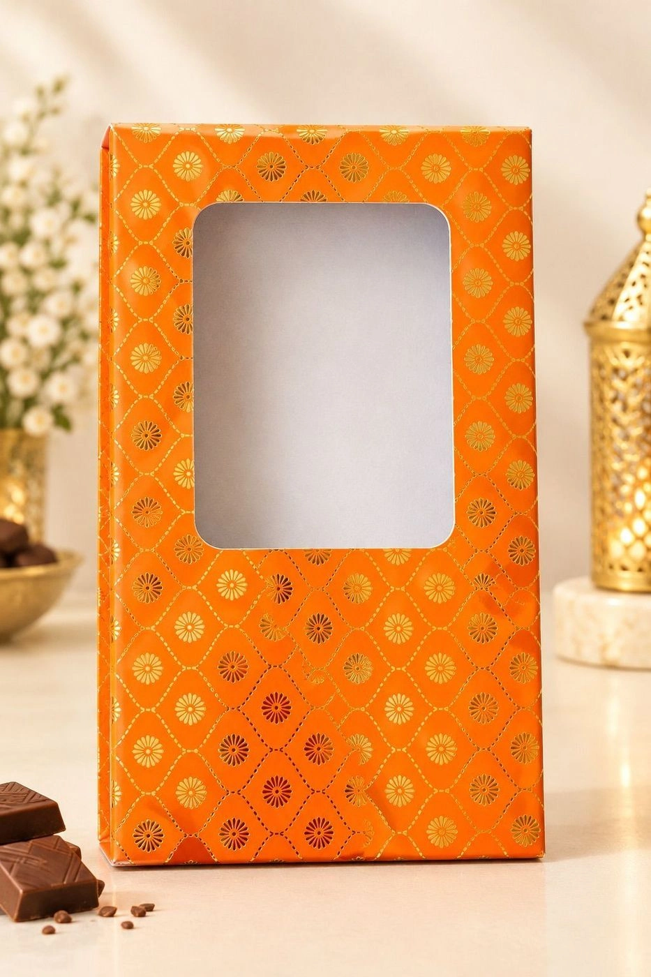 Premium Bar Chocolate Box (Big) Orange