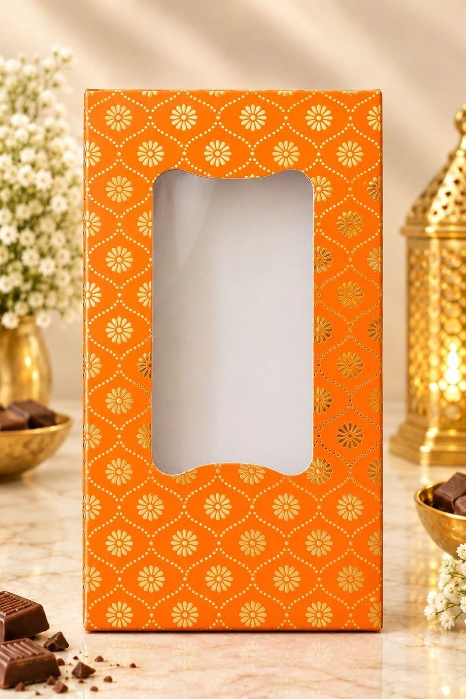 Premium Bar Chocolate Box (Small) Orange 1
