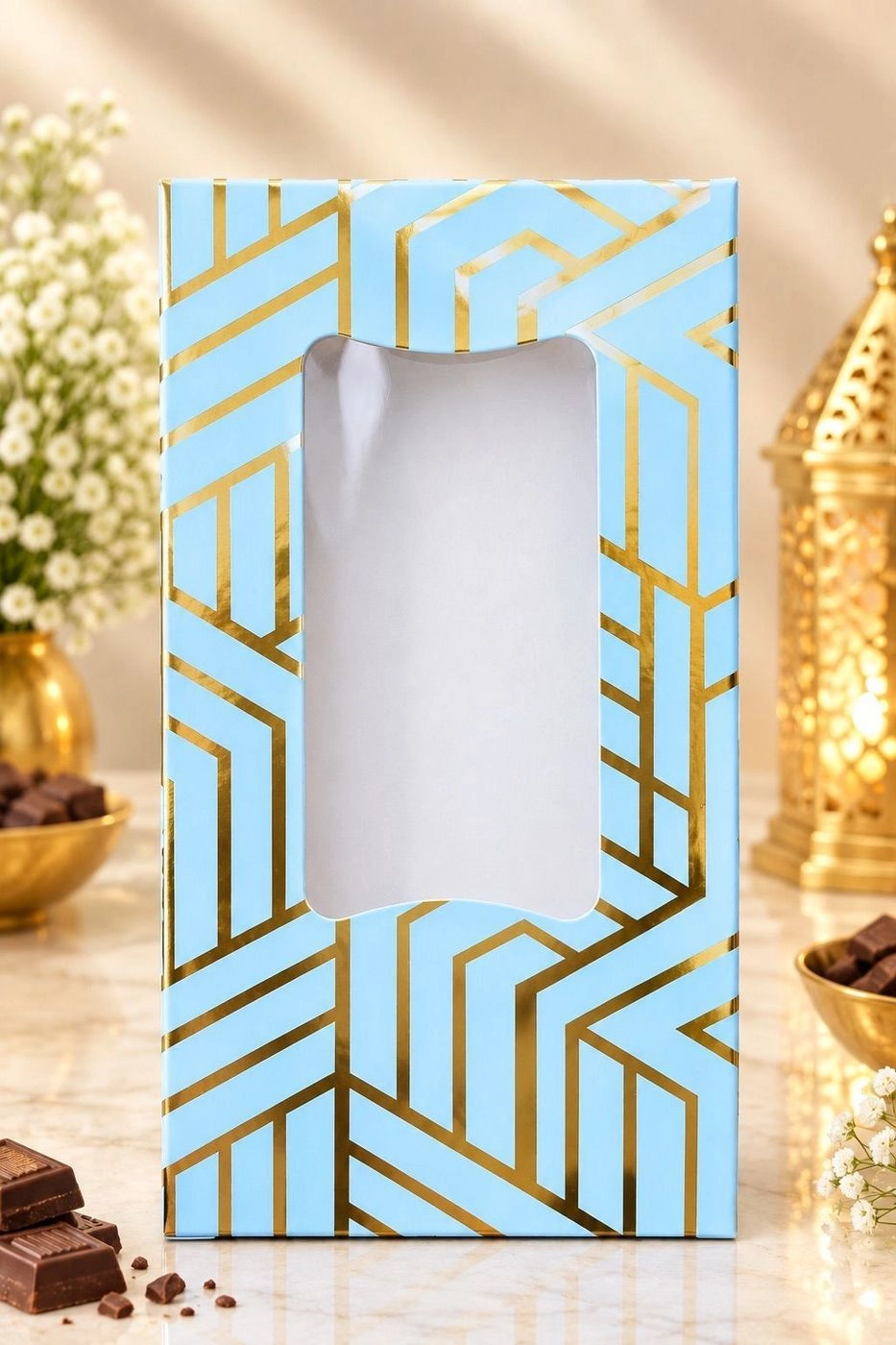 Premium Bar Chocolate Box (Small) Pastel Blue 1