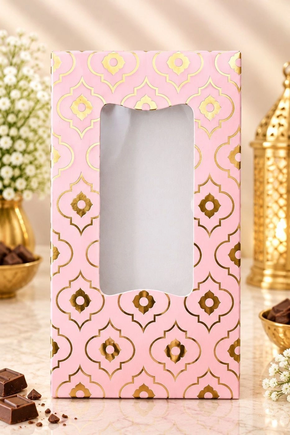 Premium Bar Chocolate Box (Small) Baby Pink 1