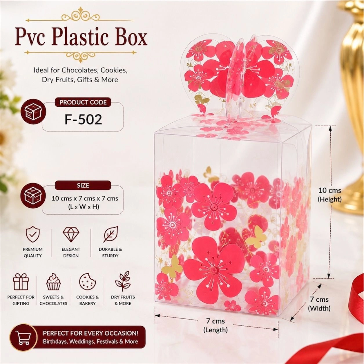 Pvc Chocolate box code -F502 (20 pc) 1