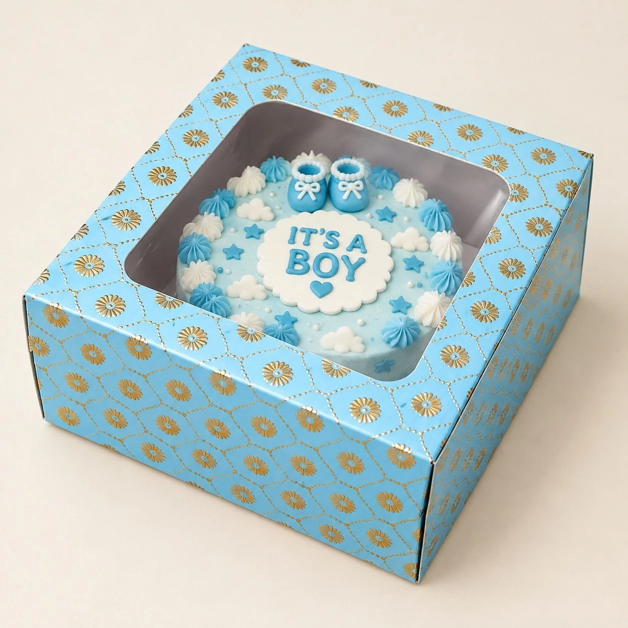 5 Inch Bento Cake Box (BABY BOY) 10 pc 2