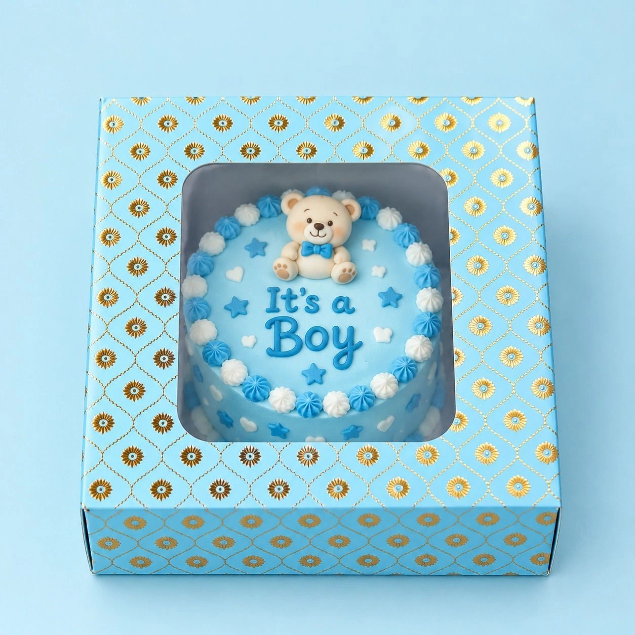 5 Inch Bento Cake Box (BABY BOY) 10 pc 1