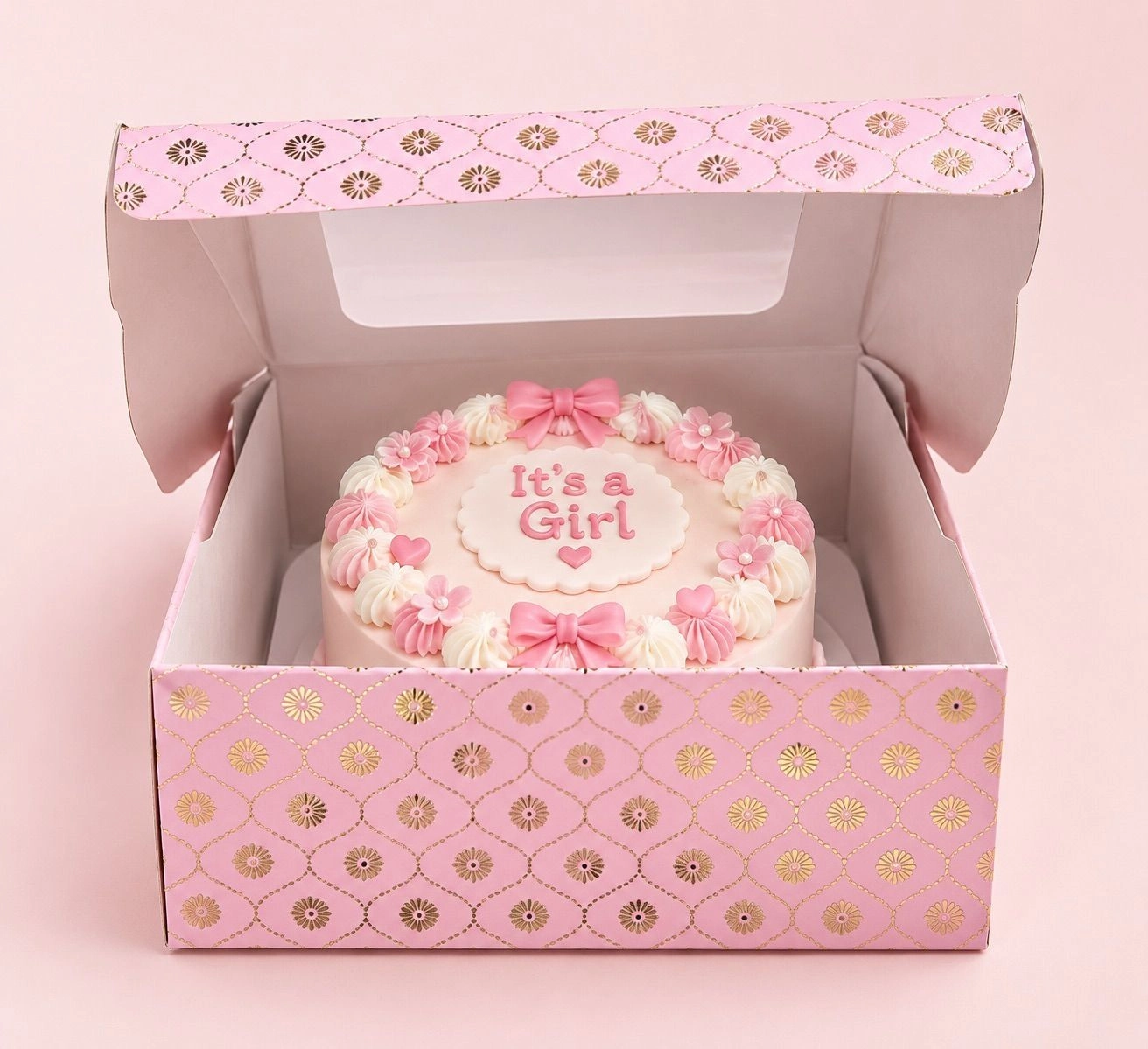 5 Inch Bento Cake Box (BABY GIRL) 10 pc 3