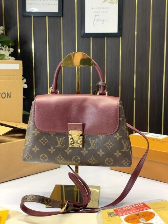 Louii_s vuitton madeleine top handle bag with double box((M27574-maroon) 1
