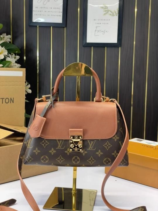 Louii_s vuitton madeleine top handle bag with double box((M27574-Tan) 1