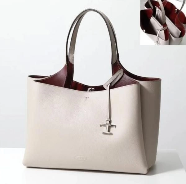Tods T Timeless 2026 Premium Quality Leather Shopping Bag With OG Magnetic Box With Dust Bag (White - 1130) 1