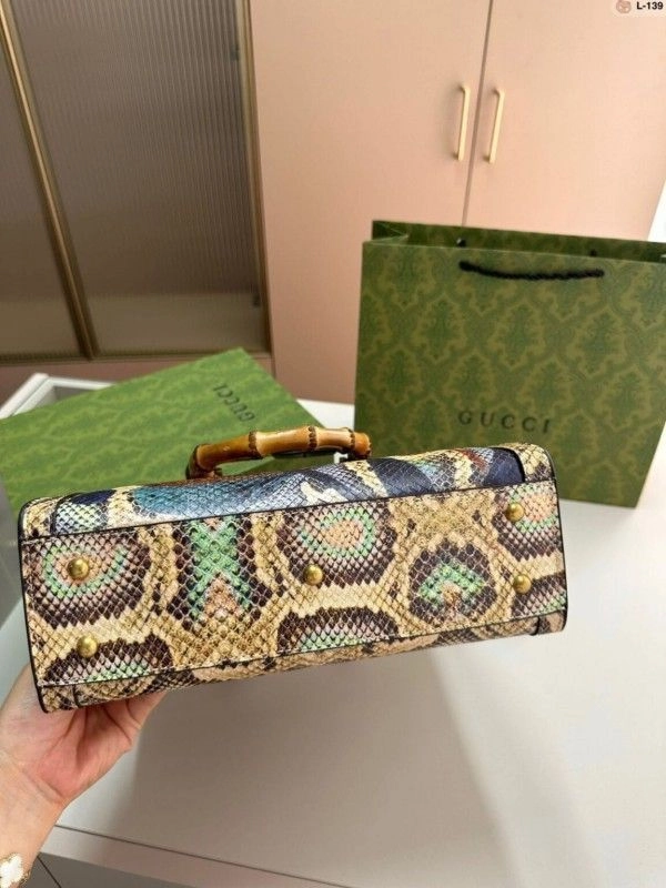 Guccci GG Diana Python Premium Tote Bag With OG Magnetic Box & Dust Bag (Python - 531) 3