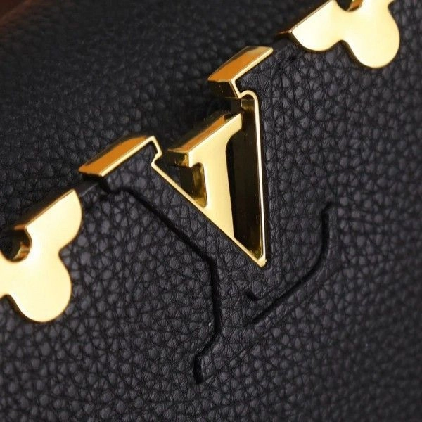 Louiis Vuitton LV Capucines M54663 Premium Quality Leather Bag With OG Box & Dust Bag & Extra Shoulder Strap (Black - 301) 3