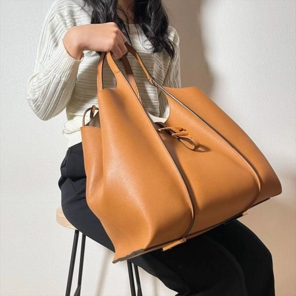 Todds T Timeless Premium Quality Leather Bag With Extra Pouch & OG Magnetic Box With Dust Bag (Tan - 446) 2