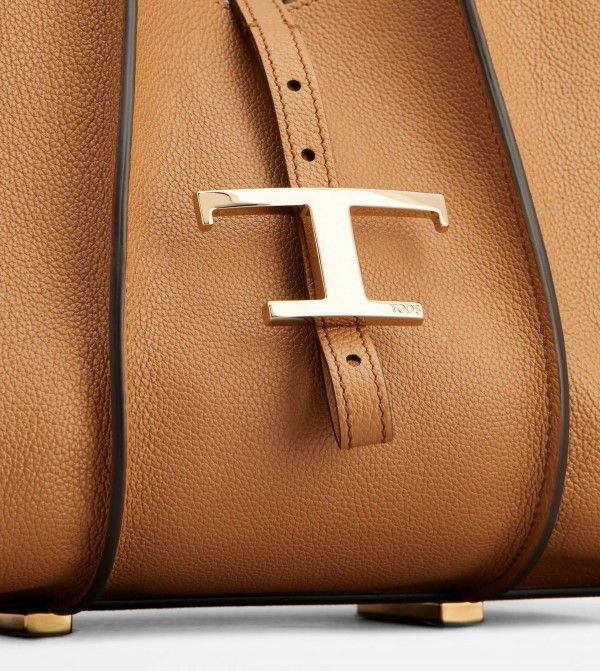 Todds T Timeless Premium Quality Leather Bag With Extra Pouch & OG Magnetic Box With Dust Bag (Tan - 446) 3