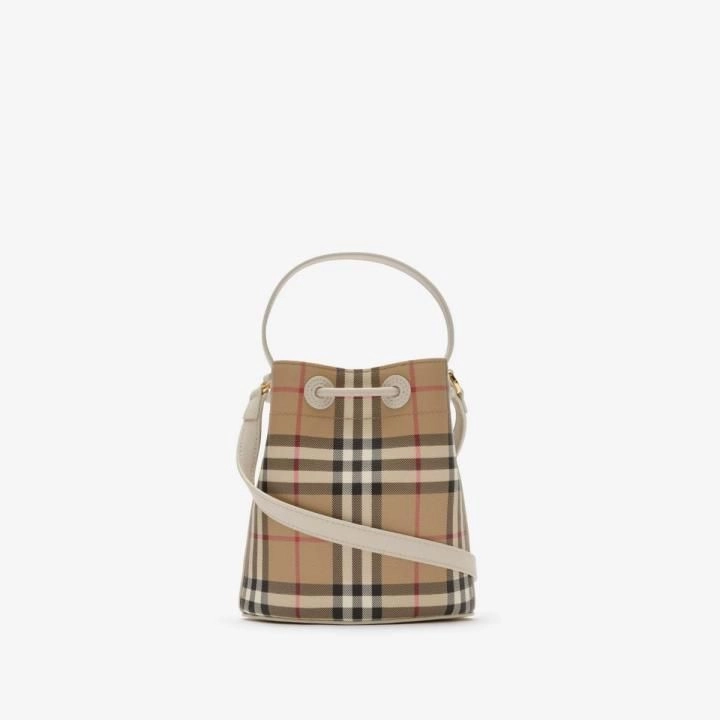 Burberrry Mini Check Bucket Bag Premium High End Quality With Original Box 1