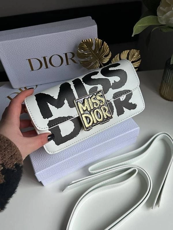 Miss Dioor Luxury Edition Superior Quality Flap Shoulder Bag With OG Box & Dust Bag (White - 1018) 2