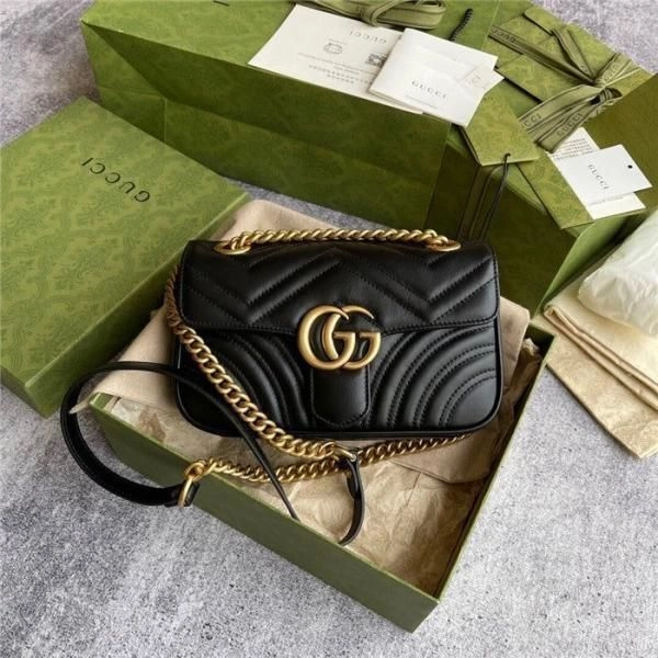 GUUCCI GG Marmont Sling Bag With og double Box(red) with DustBag Cards tags manual etc