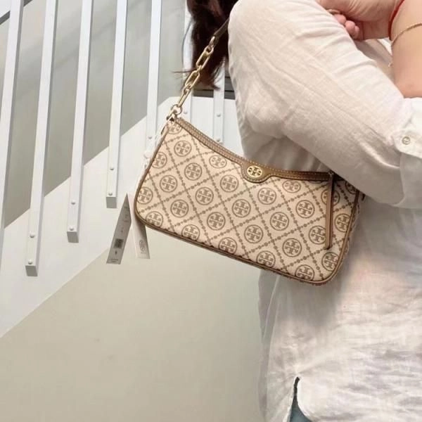 Tory_Burc.h_Studio_Jacquard_Brown_ShoulderBag_With_Original_Box_DustCover 2