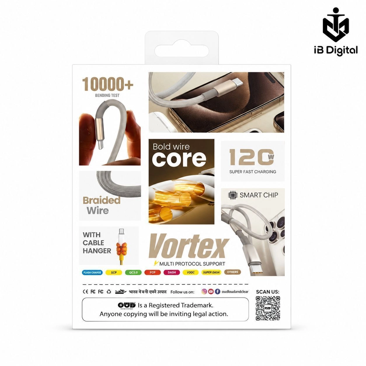 OUD VORTEX C-C 120W  SUPER FAST CHARGE DATA CABLE 2