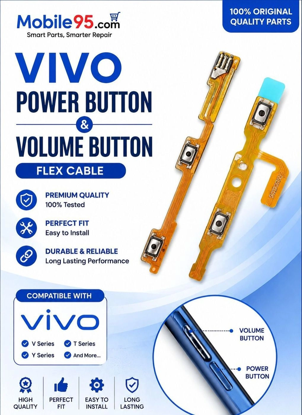Vivo power button and volume button