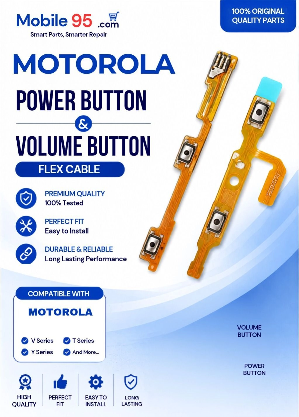Motorola power button and volume button