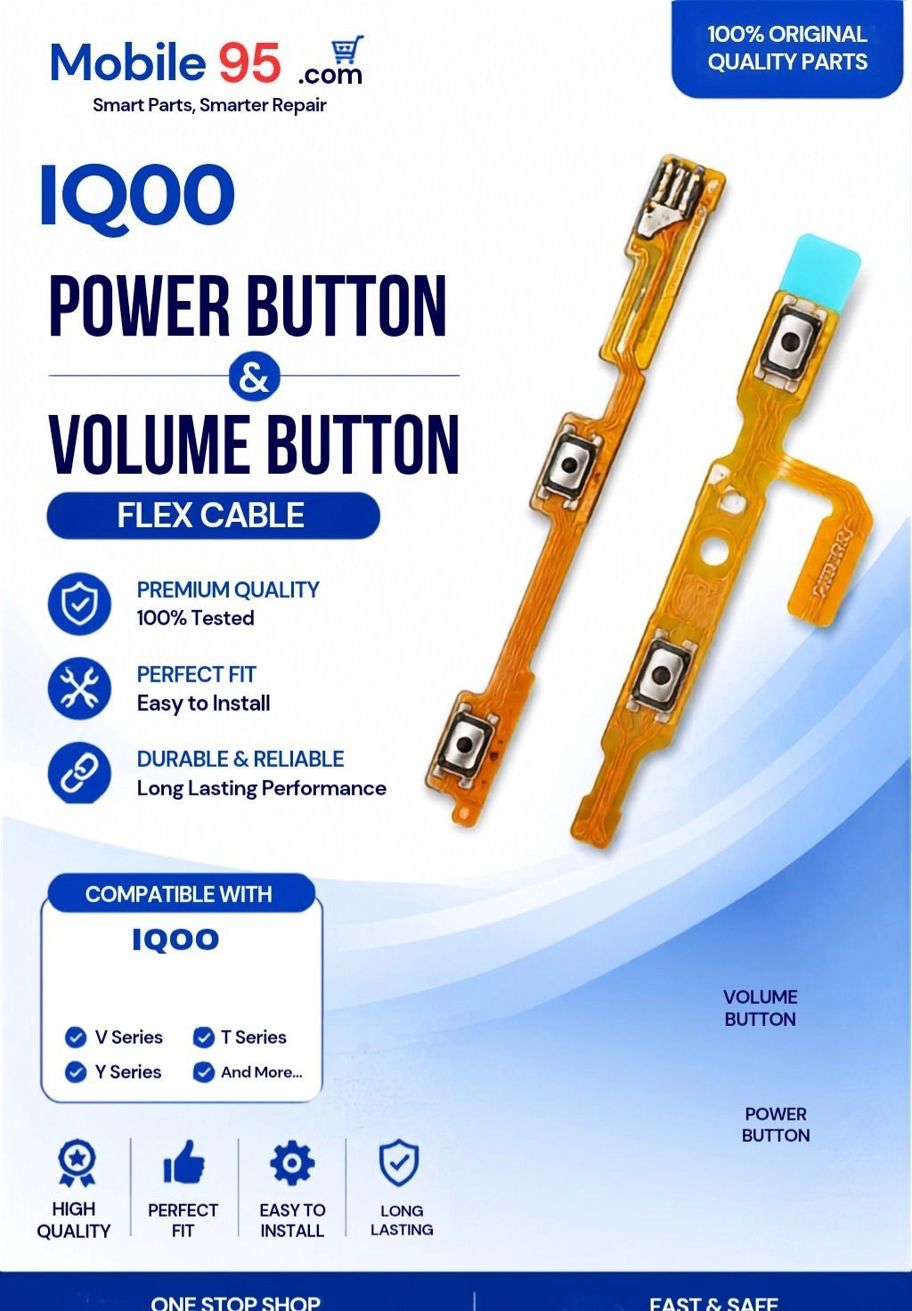 IQOO POWER BUTTON AND VOLUME BUTTON