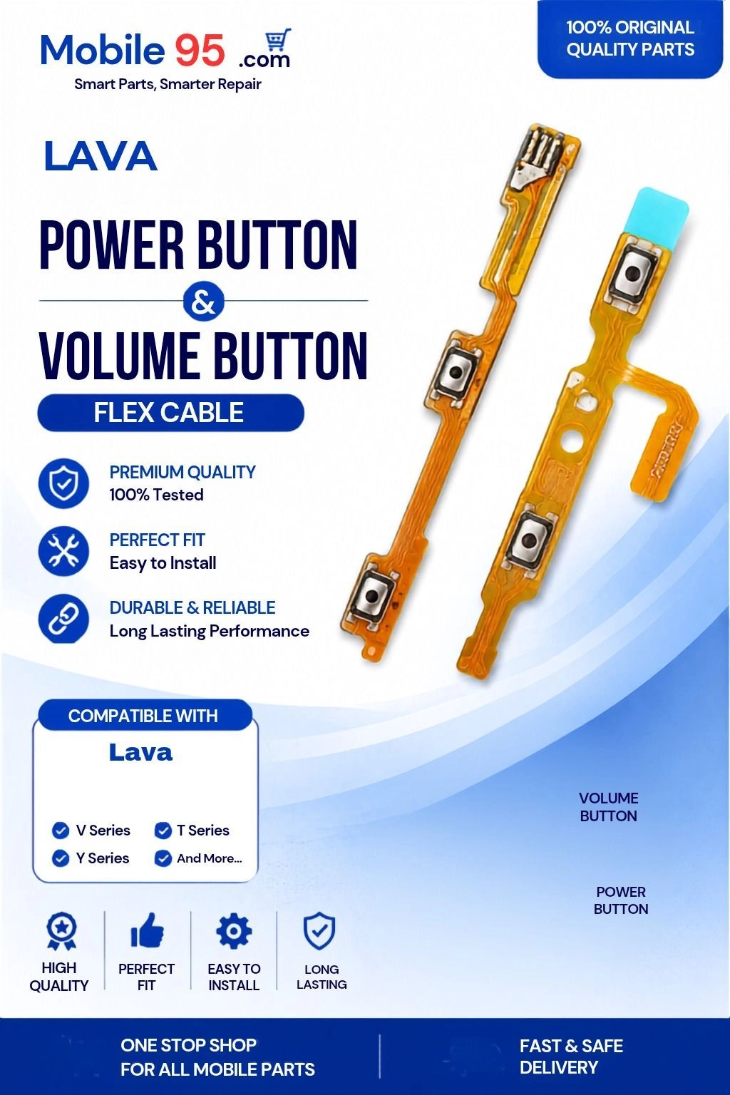 Lava power button and volume button
