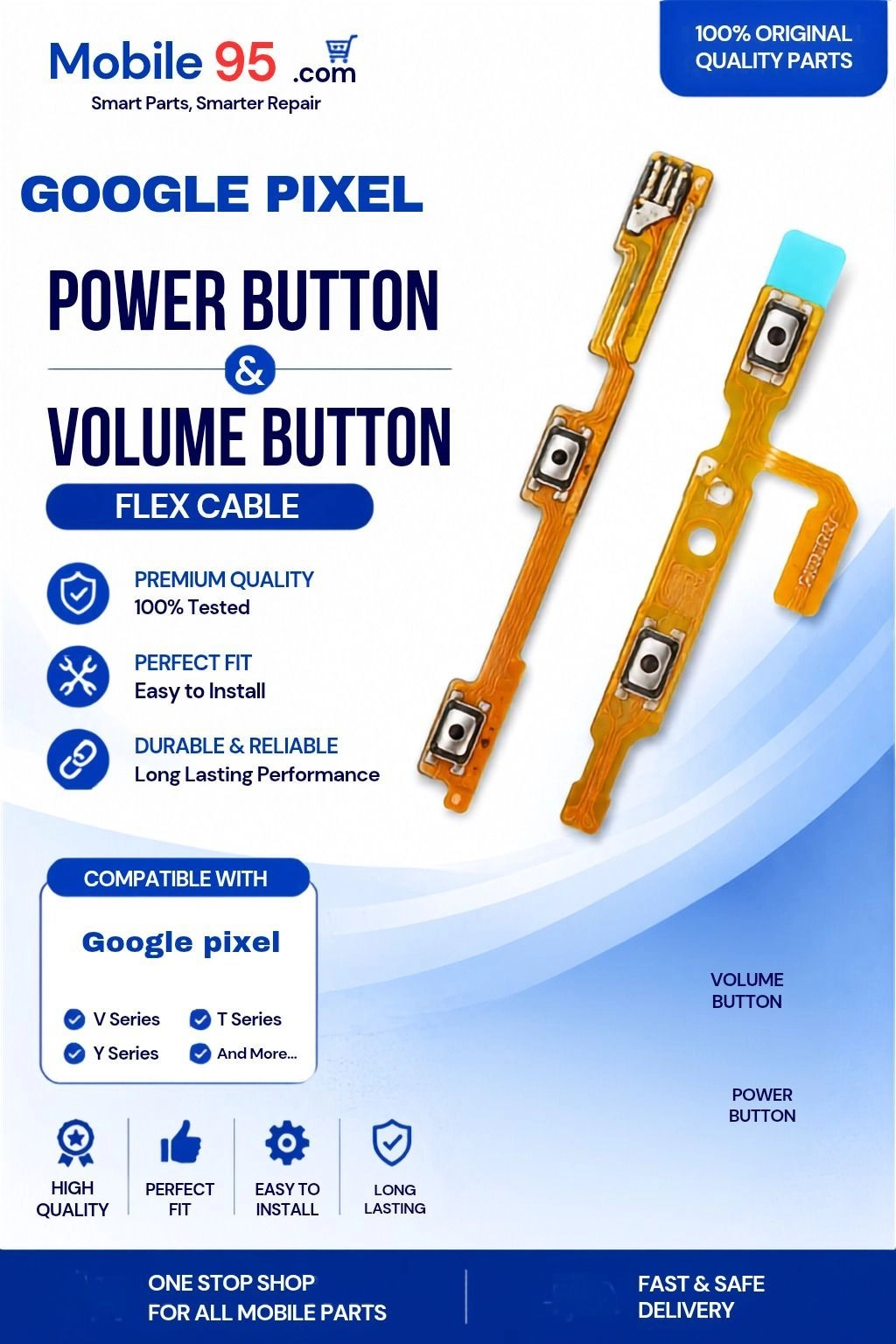 Google pixel power button and volume button