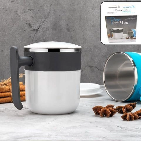 Stainless Steel Lid Cover Hot CoffeeTea Mug 2