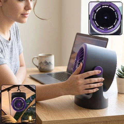 Desktop Air Circulator Table Fan With Hanging Hook 1