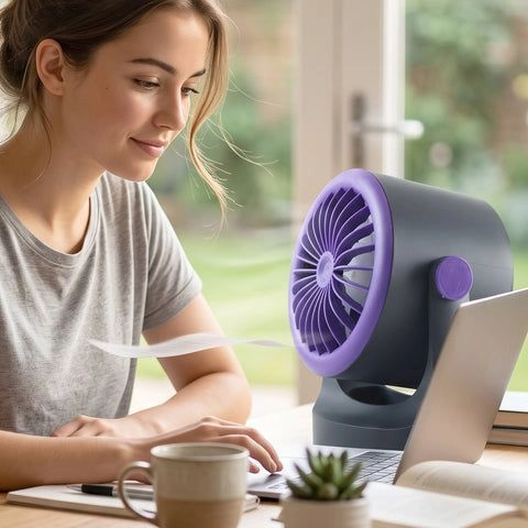 Desktop Air Circulator Table Fan With Hanging Hook 5