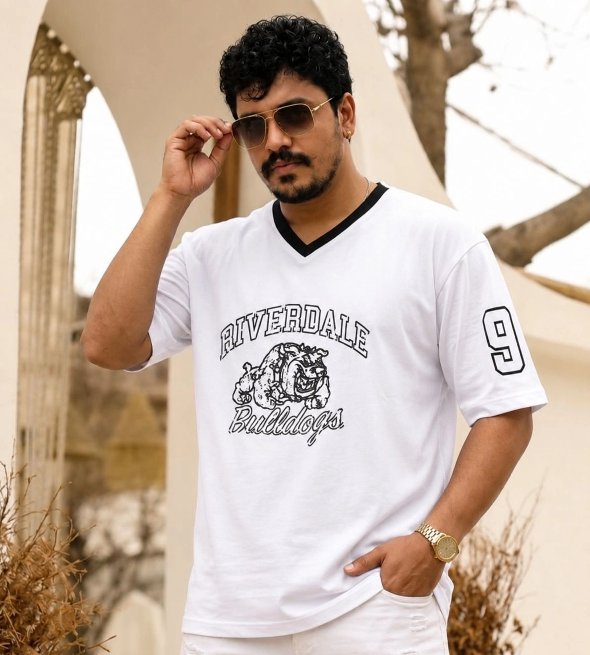 V- Neck Oversized Tees